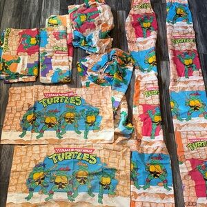 Teenage Mutant Ninja Turtles Bedding Set curtains sheets pillow cases 1989